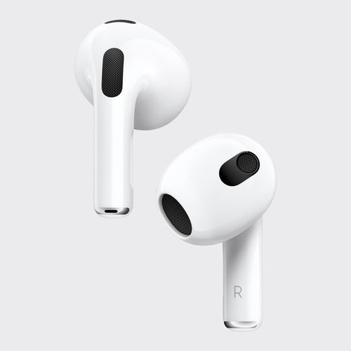 AirPods (3rd generation) earbuds — official Apple reference image; charging case edition specified on the product page