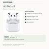 AirPods (3rd generation) with MagSafe Charging Case: standard package contents and charging guide. Manufacturer reference image; illustrated contents list.