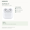AirPods 4: standard package contents and charging guide. Manufacturer reference image; illustrated contents list.