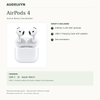 AirPods 4 with Active Noise Cancellation: standard package contents and charging guide. Manufacturer reference image; illustrated contents list.