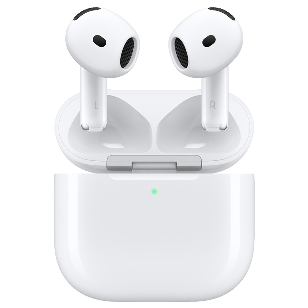 AirPods 4 with Active Noise Cancellation — manufacturer reference photo; edition and included case shown in description