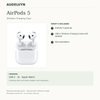 AirPods 5 with Wireless Charging Case: standard package contents and charging guide. Manufacturer reference image; illustrated contents list.